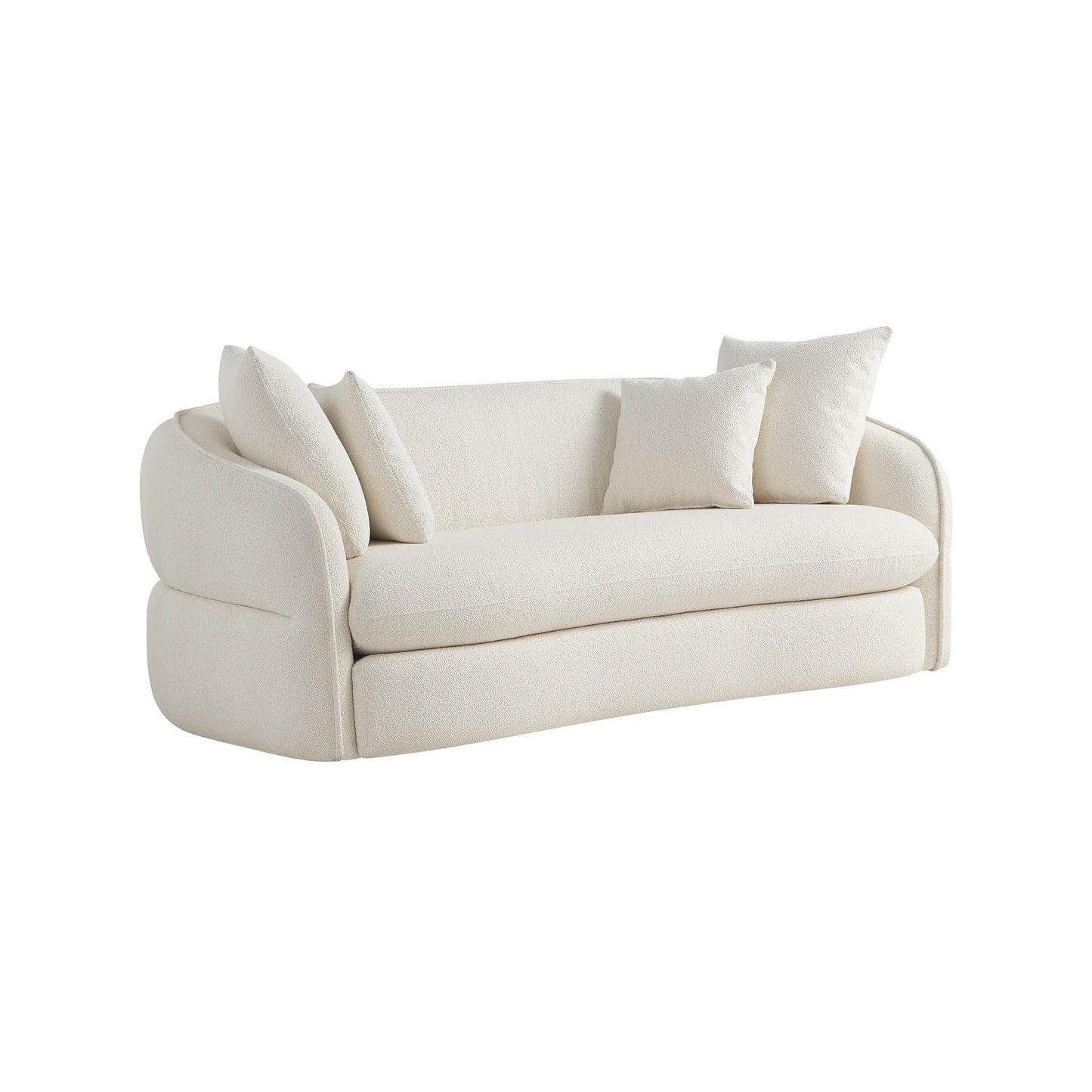 Deep Seat Sofa with Tufted Sculptural Back Design