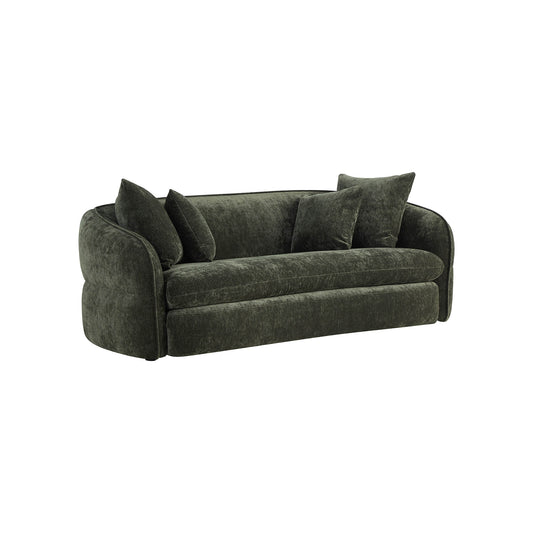 Deep Seat Sofa with Tufted Sculptural Back Design