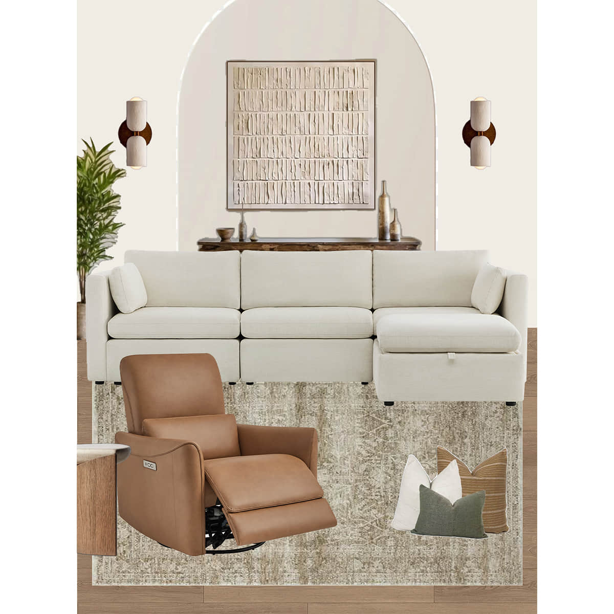 Delaney Sofa with Tracee Recliner in Cozy Fabric Bundle