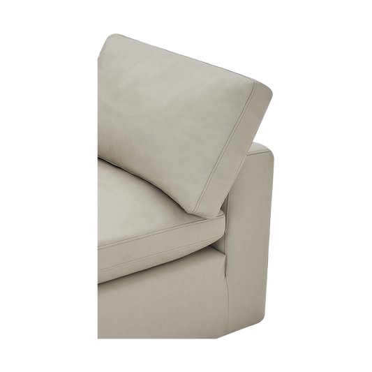 Leather Sectional Sofa in Mocha with Modular Design