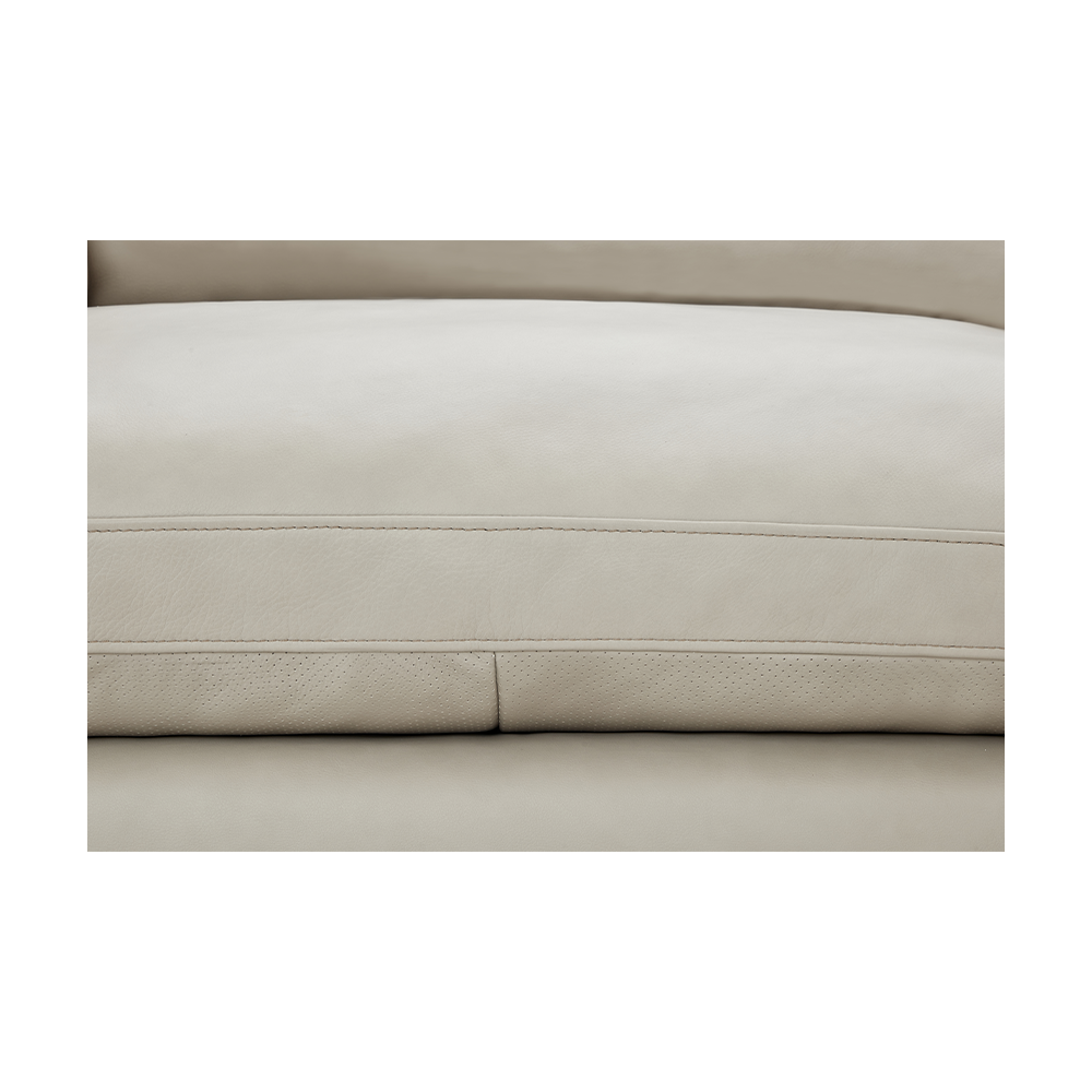 Modular Sofa Set in Mocha Leather with Ottoman