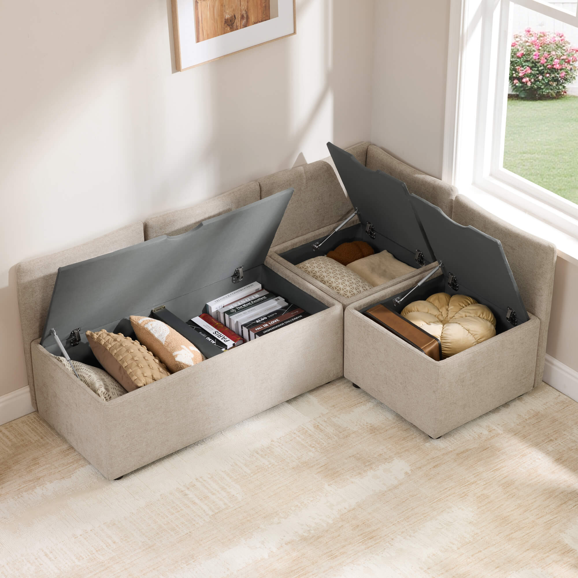 Dining Banquette with Storage and 5-Seat Capacity