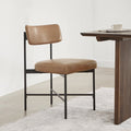 Dining Chair Set of 2 with Curved Back Design