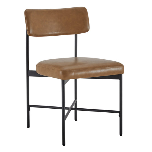 Dining Chair Set of 2 with Curved Back Design