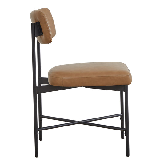 Dining Chair Set of 2 with Curved Back Design