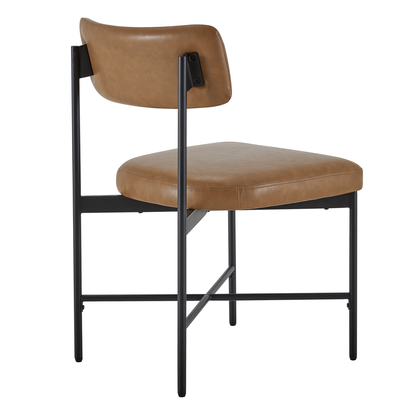 Dining Chair Set of 2 with Curved Back Design