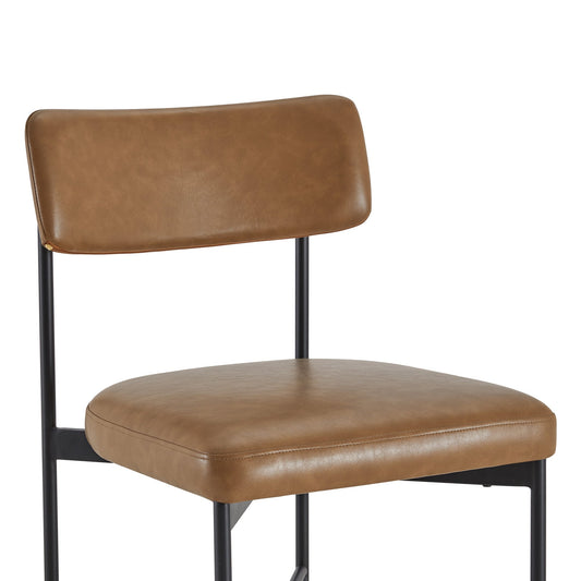 Dining Chair Set of 2 with Curved Back Design