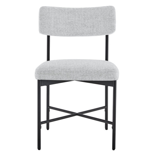 Dining Chair Set of 2 with Curved Back Design