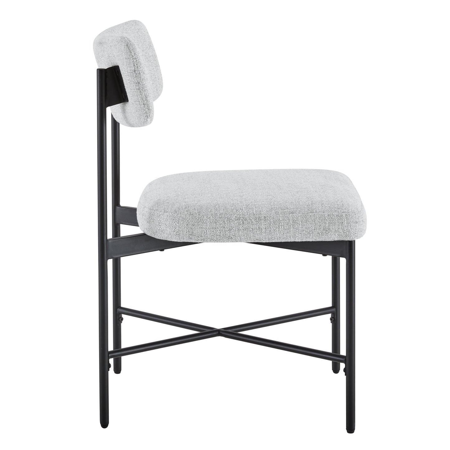 Dining Chair Set of 2 with Curved Back Design