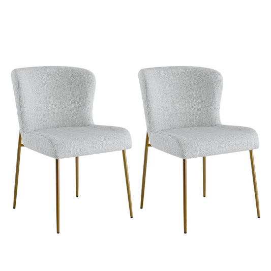Dining Chair Set of 2 with Wooden Legs