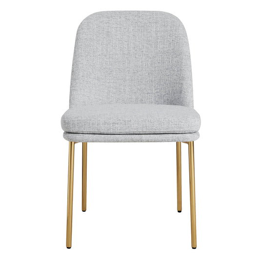 Dining Chair with Metal Base and Upholstered Seat