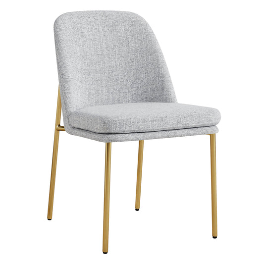 Dining Chair with Metal Base and Upholstered Seat