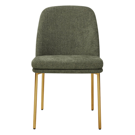 Dining Chair with Metal Base and Upholstered Seat
