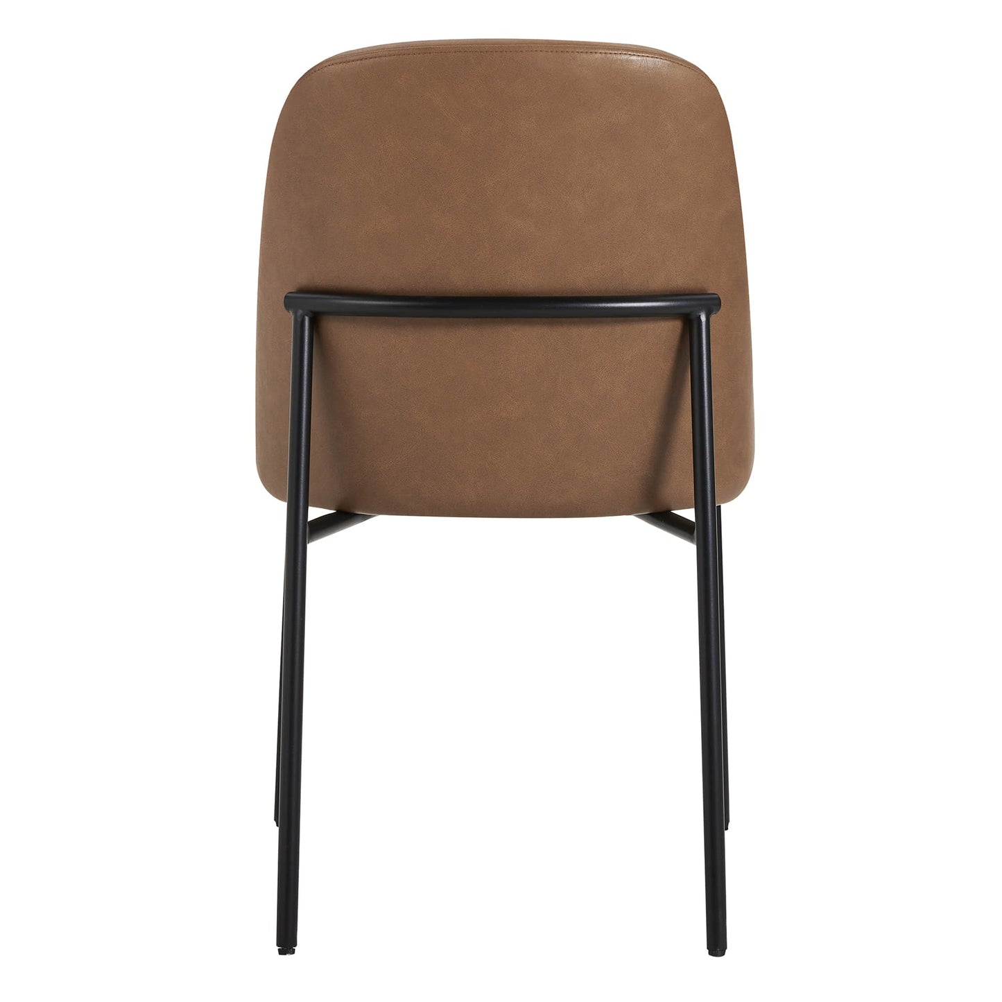 Dining Chair with Metal Base and Upholstered Seat