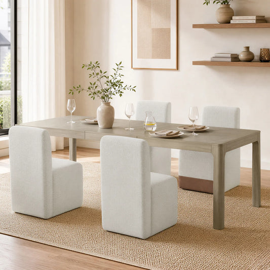 Dining Table with Extendable Design, 70.9"-90.6" Length