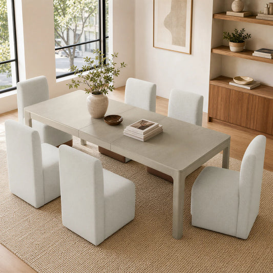 Dining Table with Extendable Design, 70.9"-90.6" Length