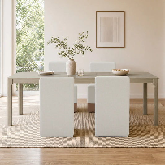 Dining Table with Extendable Design, 70.9"-90.6" Length