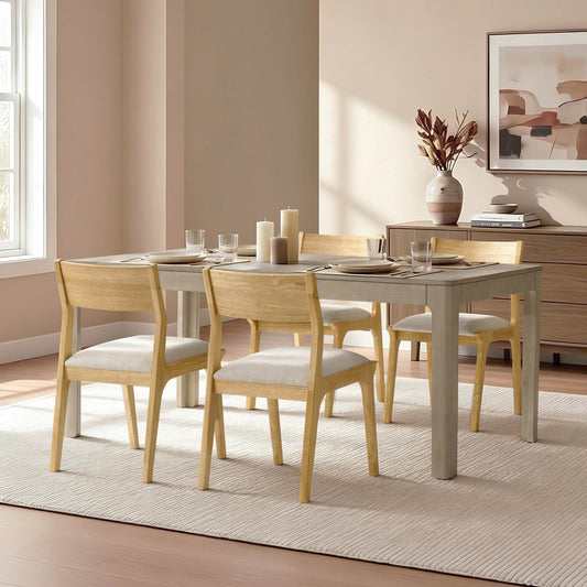 Dining Table with Extendable Design, 70.9"-90.6" Length