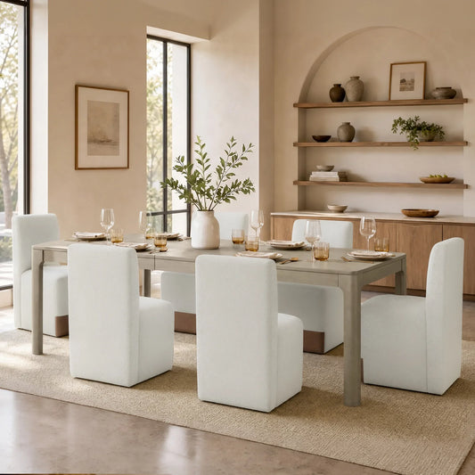 Dining Table with Extendable Design, 70.9"-90.6" Length