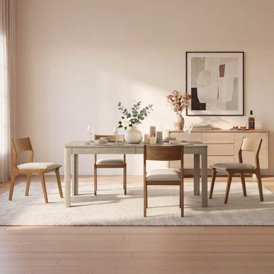 Dining Table with Extendable Design, 70.9"-90.6" Length