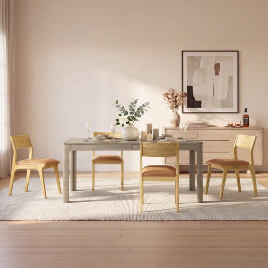 Dining Table with Extendable Design, 70.9"-90.6" Length