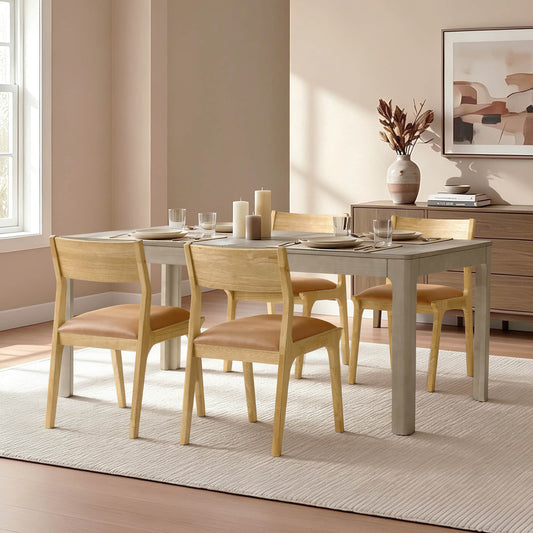 Dining Table with Extendable Design, 70.9"-90.6" Length