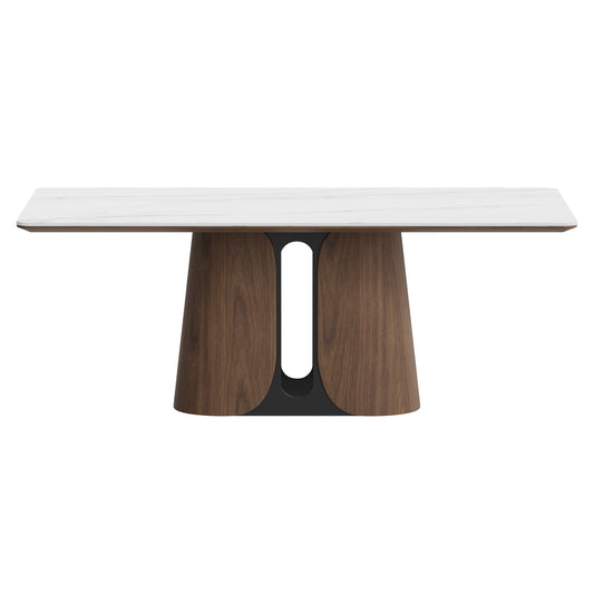 Dining Table with Sintered Stone Top and 78-Inch Length
