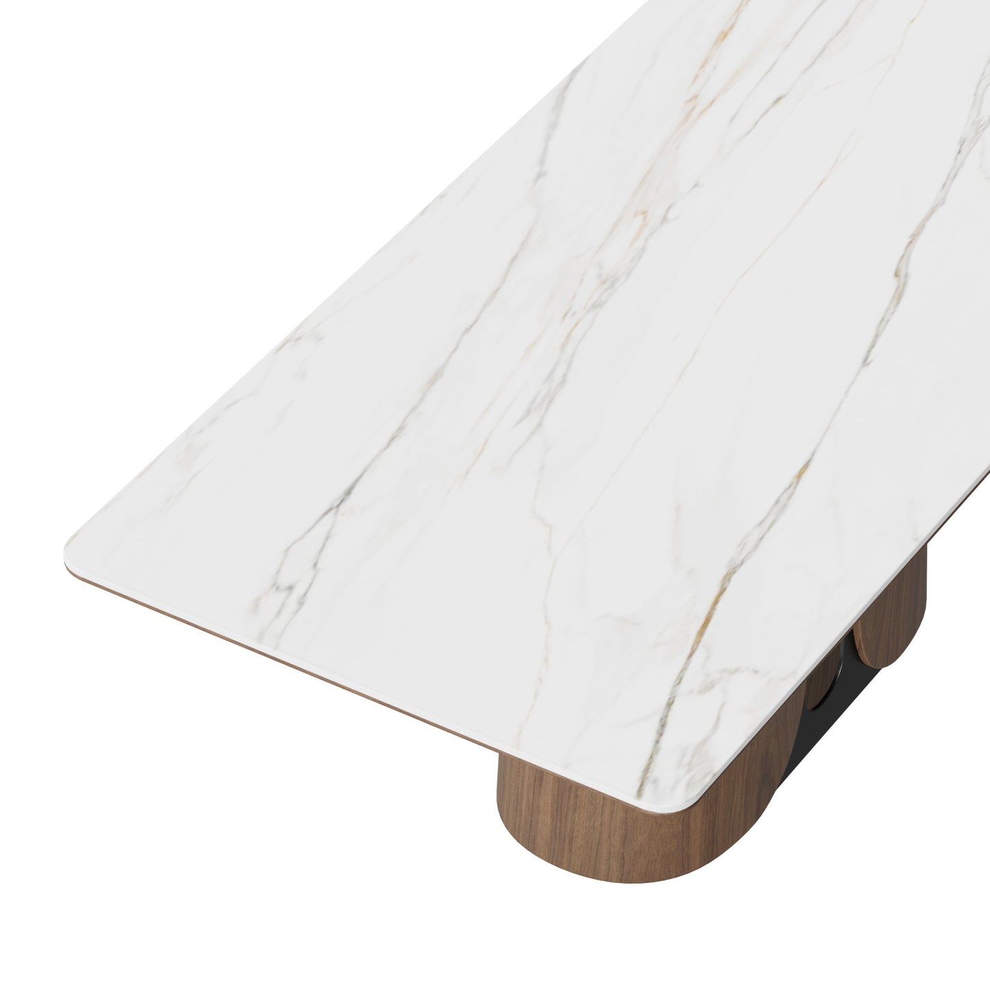 Dining Table with Sintered Stone Top and 78-Inch Length