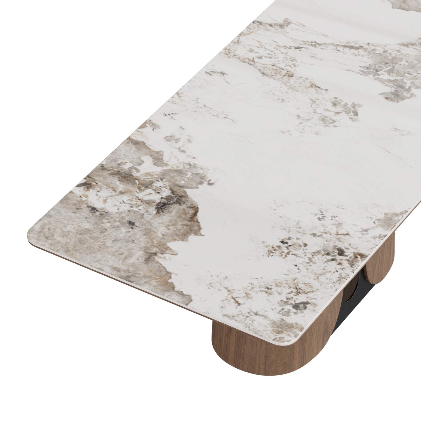 Dining Table with Sintered Stone Top and 78-Inch Length