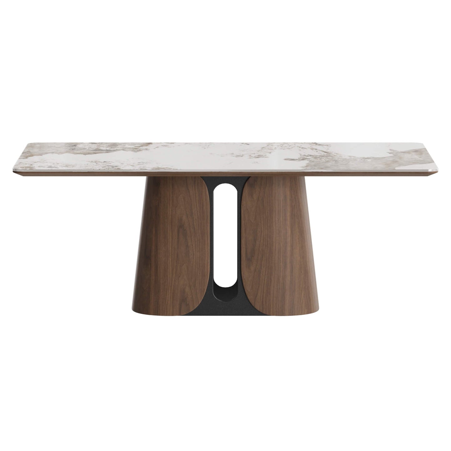 Dining Table with Sintered Stone Top and 78-Inch Length