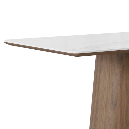 Dining Table with Sintered Stone Top and 78-Inch Length