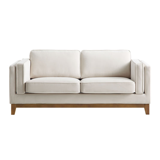 Dipley Velvet Sofa in Champagne, 2-Seater Design