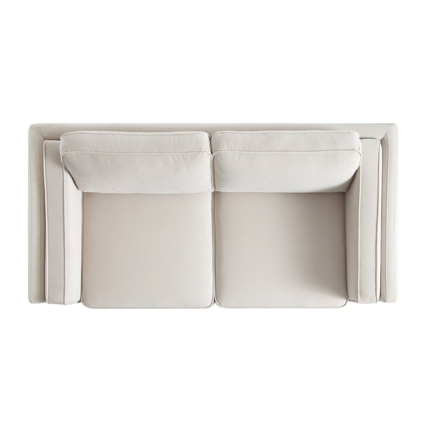 Dipley Velvet Sofa in Champagne, 2-Seater Design
