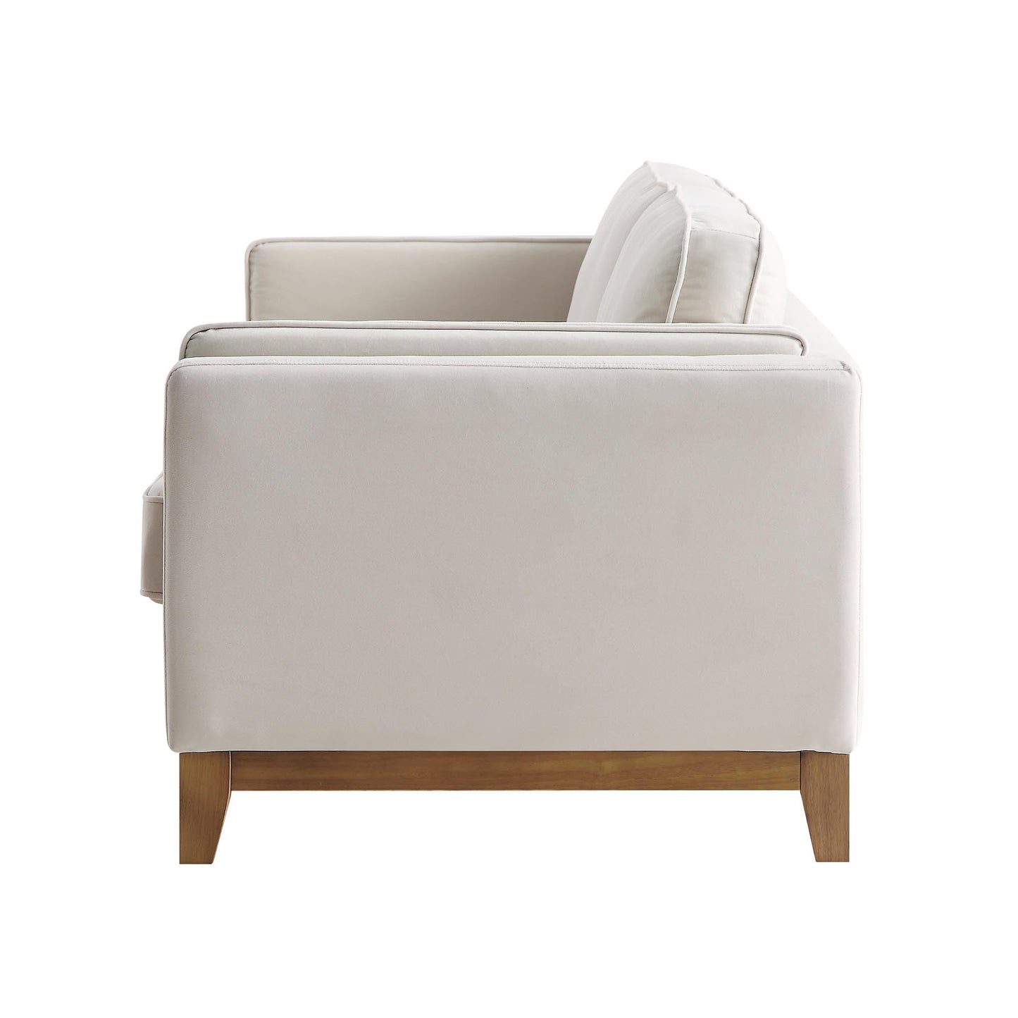 Dipley Velvet Sofa in Champagne, 2-Seater Design