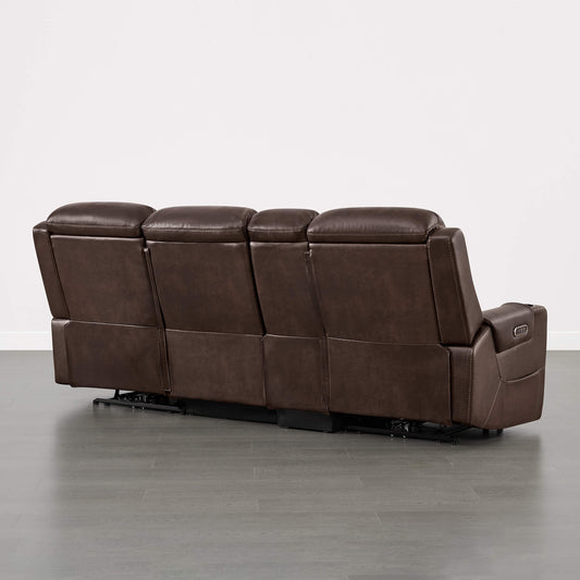 Dual Motor Reclining Sofa with Power Headrest in Garrison Fabric