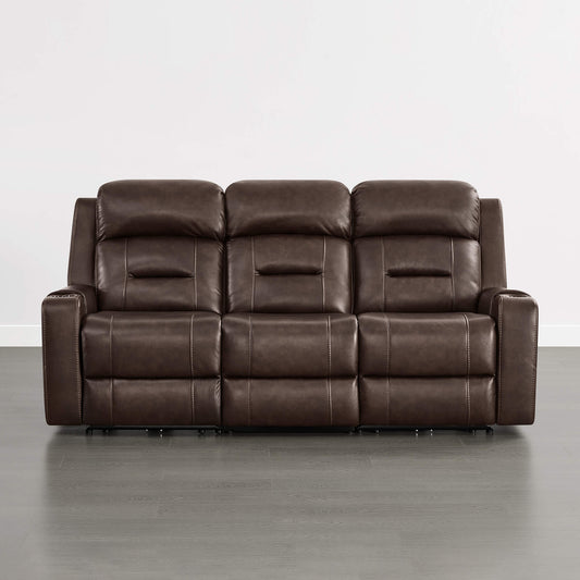 Dual Motor Reclining Sofa with Power Headrest in Garrison Fabric