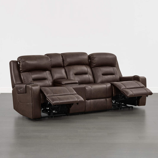 Dual Motor Reclining Sofa with Power Headrest in Garrison Fabric