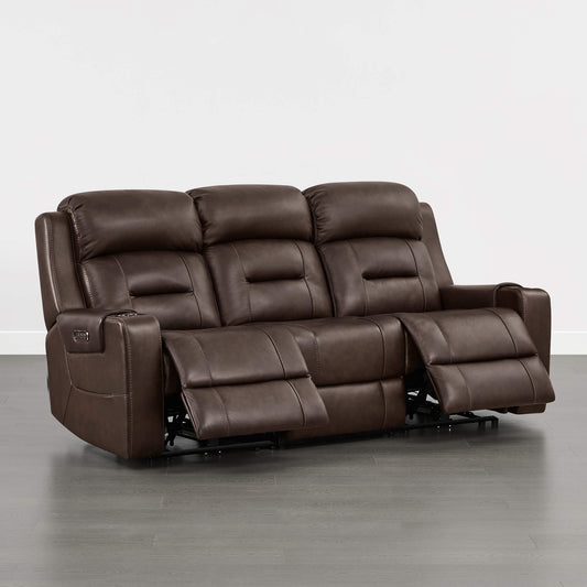 Dual Motor Reclining Sofa with Power Headrest in Garrison Fabric