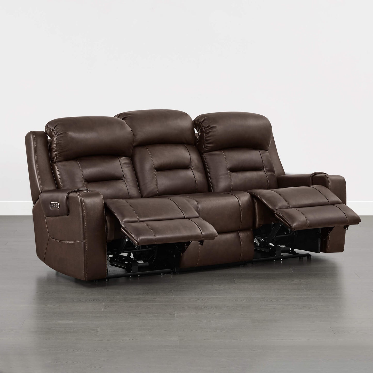 Dual Motor Reclining Sofa with Power Headrest in Garrison Fabric
