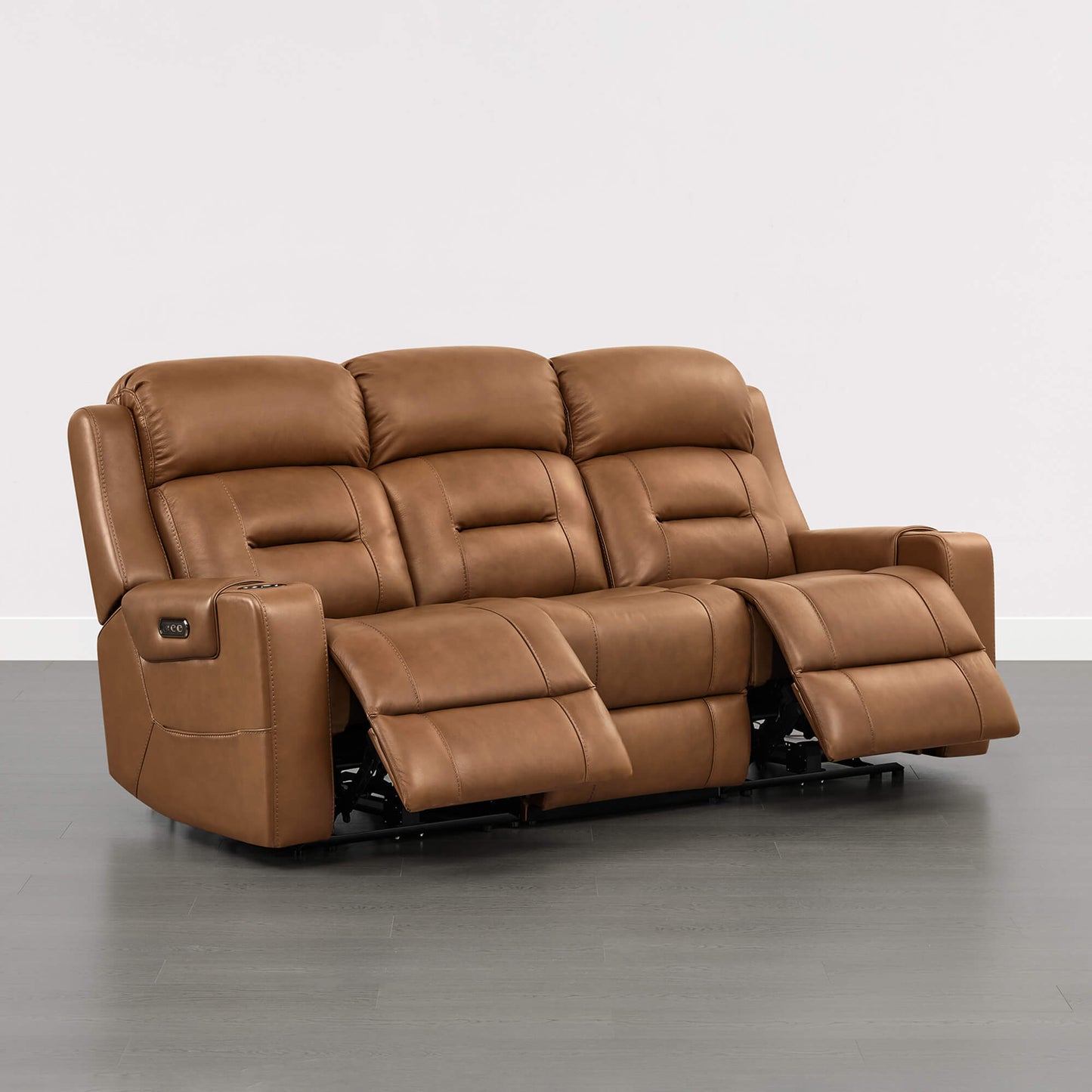 Dual Motor Reclining Sofa with Power Headrest in Garrison Fabric