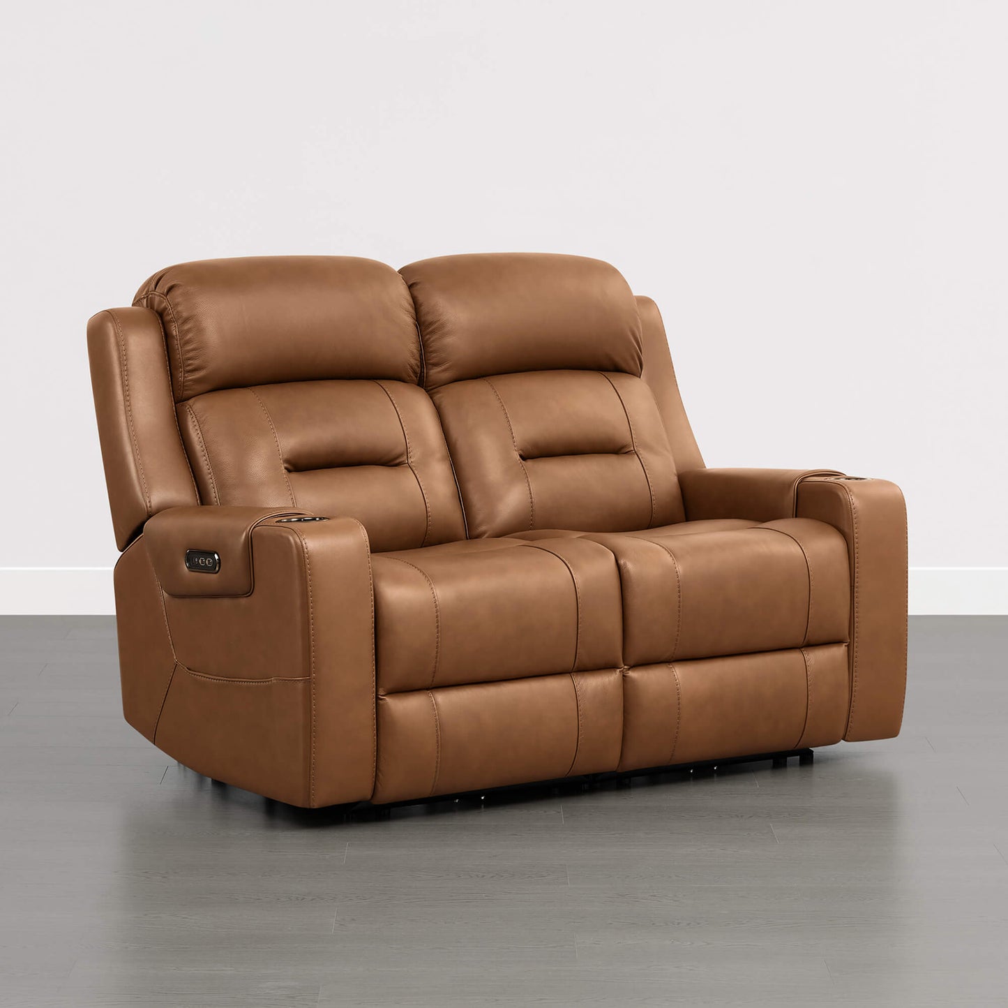 Dual Motor Reclining Sofa with Power Headrest in Garrison Fabric