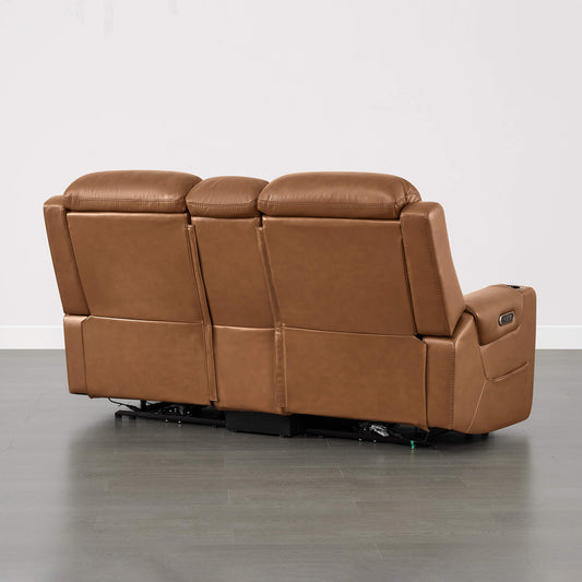 Dual Motor Reclining Sofa with Power Headrest in Garrison Fabric