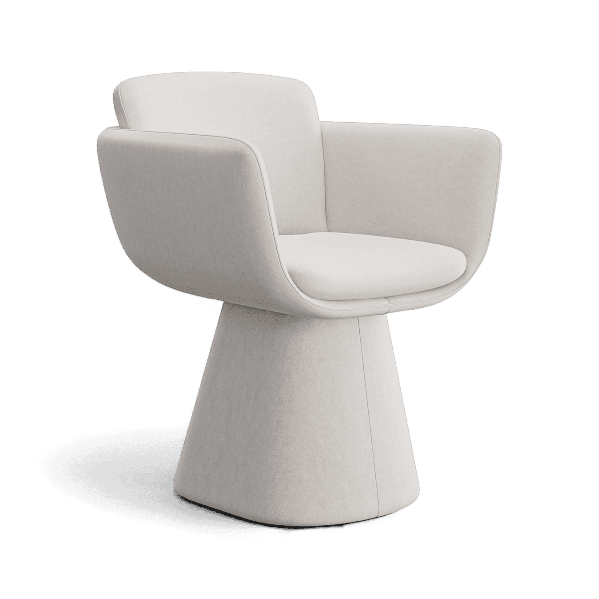 Swivel Dining Chair in Beige Fabric