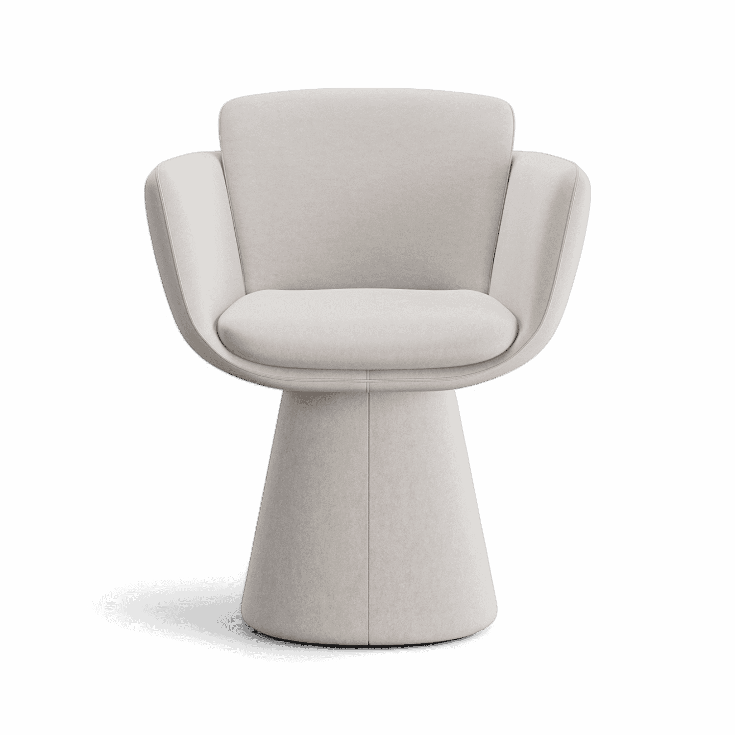 Swivel Dining Chair in Beige Fabric
