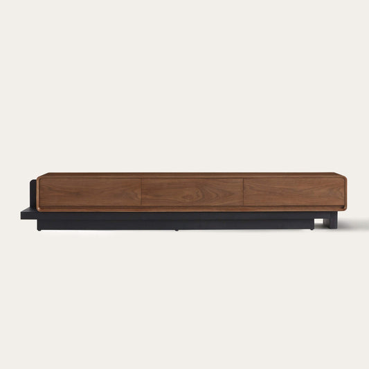 Extendable TV Media Console in Walnut, 79"-110" Width