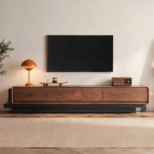 Extendable TV Media Console in Walnut, 79"-110" Width