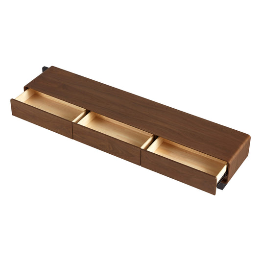 Extendable TV Media Console in Walnut, 79"-110" Width