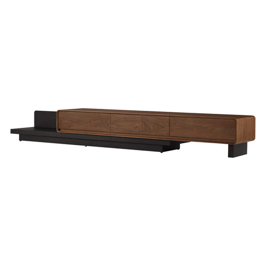 Extendable TV Media Console in Walnut, 79"-110" Width