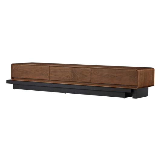 Extendable TV Media Console in Walnut, 79"-110" Width