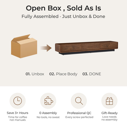 Extendable TV Media Console in Walnut, 79"-110" Width